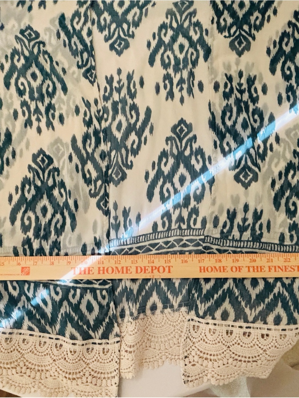 Boho Crochet Trim Kimono Cardigan - Teal & Creamee Women’s XXL or 2X Brand New - Picture 8 of 11